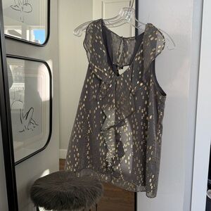 BCBG size Medium Silver and Gold Blouse